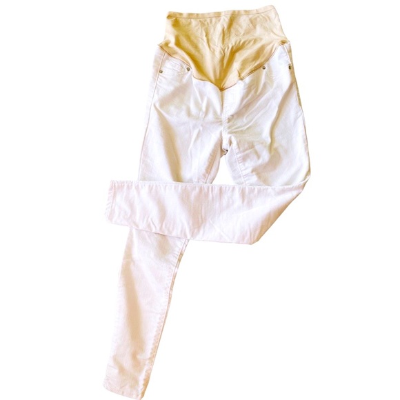 Size: 1 Regular Maternity White Skinny Jeans - Picture 1 of 3